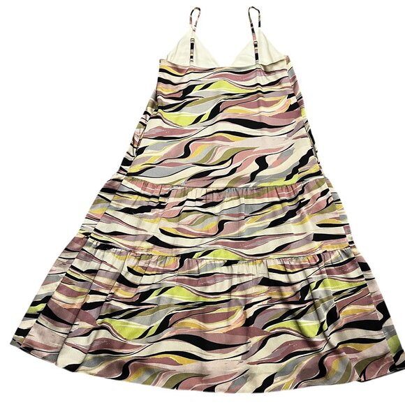 Ted Baker Zebra Print Tiered Midi Dress, Dusty Pink, 8/10 US - Picture 3 of 11